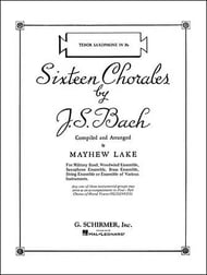 16 Chorales by J.S. Bach Tenor Sax band method book cover